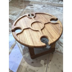 Wine table "Abend" Round - oak tray