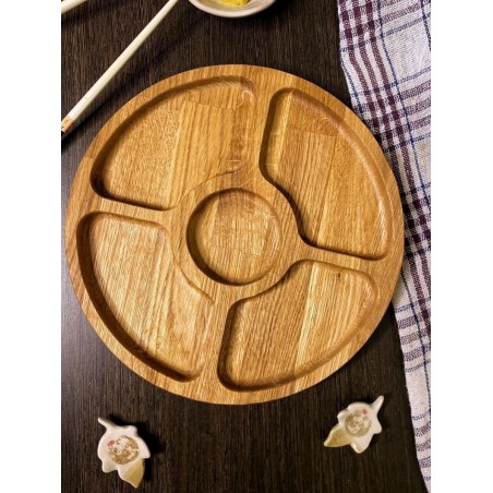 Serving platter, serving board of oak "Tortilla".