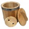 Holzgefäß zum Einlegen für Gemüsen 50L, (Bottich) mit Deckel und Drückplatte.