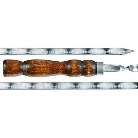 copy of Шампур с деревянной ручкой из нержавеющей стали 730*3*12 мм