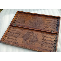 Backgammon-Drache 50 cm aus Holz handgefertigt Holz - Asche