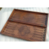 Backgammon-Drache 50 cm aus Holz handgefertigt Holz - Asche