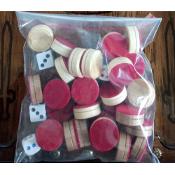 Handgefertigter Backgammon-Löwe ​​55 cm Holz Kirsche