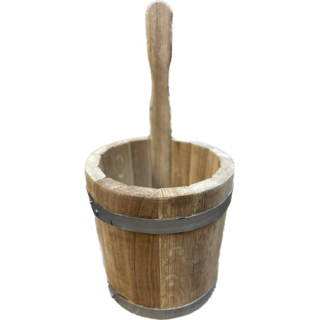 Saunaeimer, Saunazubehör, Aufgusseimer aus Holz, Holzbadeimer, Eicheneimer, Holzeimer