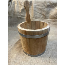 Saunaeimer, Saunazubehör, Aufgusseimer aus Holz, Holzbadeimer, Eicheneimer, Holzeimer