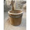 Saunaeimer, Saunazubehör, Aufgusseimer aus Holz, Holzbadeimer, Eicheneimer, Holzeimer
