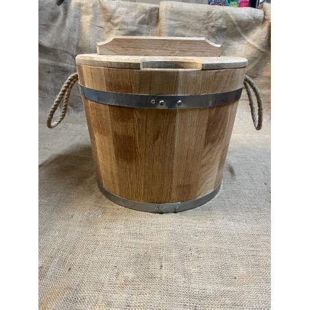 Sauna infusion bucket, oak barrel for steaming bath brooms, sauna bucket, spa bath