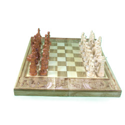 Natural wood chess set...