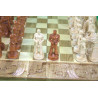 Schachspiel aus Naturholz „Game of Thrones“. Brettspiel - Set 3-in-1, Schach, Backgammon und Dame. Handgefertigt. Exklusiv.