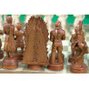 Schachspiel aus Naturholz „Game of Thrones“. Brettspiel - Set 3-in-1, Schach, Backgammon und Dame. Handgefertigt. Exklusiv.