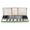 Shashlik skewers stainless steel 3mm thick, grill skewers black grill accessories in box.
