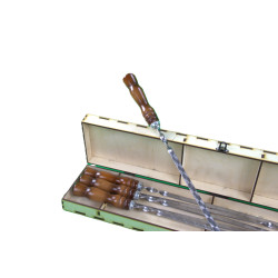 Shashlik skewers stainless steel 3mm thick, grill skewers grill accessories in box.