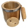 Holzgefäß zum Einlegen für Gemüsen 30L, (Bottich) mit Deckel und Drückplatte.