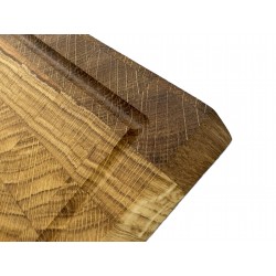 End grain oak cutting board - handmade, durable kitchen board 20x30x2.5 cm