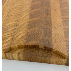 End grain oak cutting board - handmade, durable kitchen board 20x30x2.5 cm