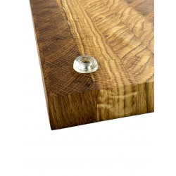 End grain oak cutting board - handmade, durable kitchen board 20x30x2.5 cm