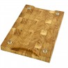 End grain oak cutting board - handmade, durable kitchen board 20x30x2.5 cm