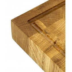 End grain oak cutting board - handmade, durable kitchen board 40x30x4cm