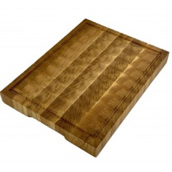 End grain oak cutting board - handmade, durable kitchen board 40x30x4cm