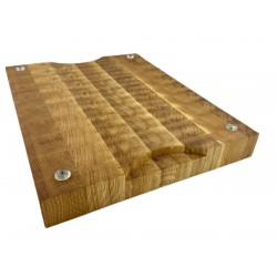 End grain oak cutting board - handmade, durable kitchen board 40x30x4cm