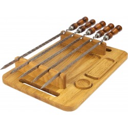 Shashlik board, steak board for meat and vegetables, oak serving tray, preparation board