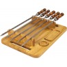 Shashlik board, steak board for meat and vegetables, oak serving tray, preparation board