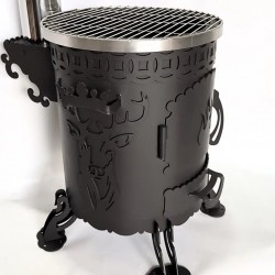 Round stainless steel grill grate. Fits “Bukhara-2” and “Kazbek-1” stoves.