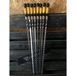 Premium Grillspieße Set Reckless Black and White – 6 Stück im Etui 730х12х3mm Weis-Schwarz