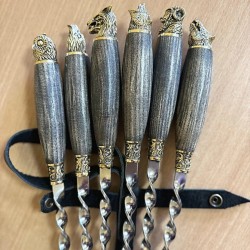 Набор шампуров с головами зверей – настоящее искусство для ценителей гриля