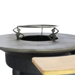 КАМИН-ГРИЛЬ "ОЛИМП" КАМИН, ПЛАНЧА С ДЕРЕВЯННОЙ ПОЛКОЙ