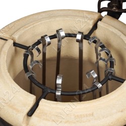 Tandoor Set Thor 2 Bleck fireclay oven, garden fireplace, outdoor kitchen.