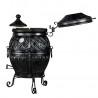Tandoor Set Thor 2 Bleck fireclay oven, garden fireplace, outdoor kitchen.