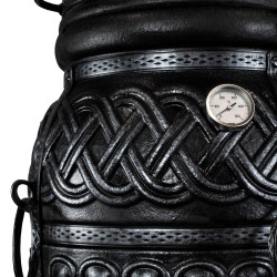 Tandoor Set Thor 2 Bleck fireclay oven, garden fireplace, outdoor kitchen.