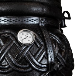 Tandoor Set Thor 2 Bleck fireclay oven, garden fireplace, outdoor kitchen.