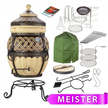 Tandoor Set Thor 2 fireclay oven, garden fireplace, outdoor kitchen.