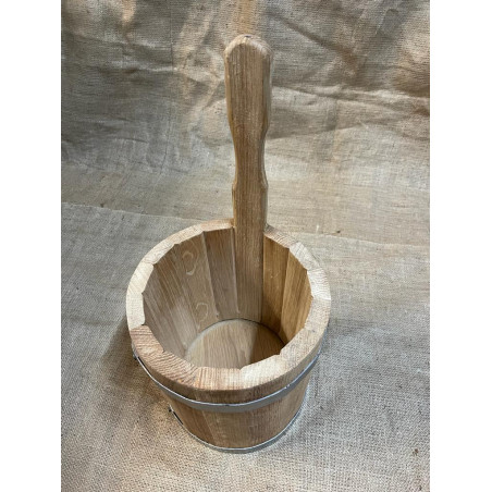 Saunakübel 5 Liter aus Eiche – hochwertiges Saunazubehör für Ihr russisches Bad