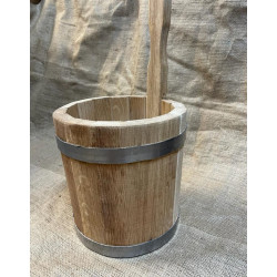 Saunakübel 5 Liter aus Eiche – hochwertiges Saunazubehör für Ihr russisches Bad