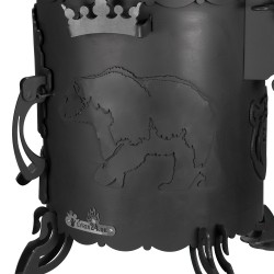 Bär mit Räder in Set, Bärstarke Utchak Ofen Ø345-290 mm, 4mm Stahl , 6-12L Kazan