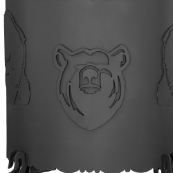 Bär mit Räder in Set, Bärstarke Utchak Ofen Ø345-290 mm, 4mm Stahl , 6-12L Kazan