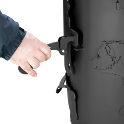 Bär mit Räder in Set, Bärstarke Utchak Ofen Ø345-290 mm, 4mm Stahl , 6-12L Kazan