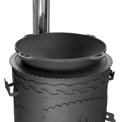 Bär mit Räder in Set, Bärstarke Utchak Ofen Ø345-290 mm, 4mm Stahl , 6-12L Kazan