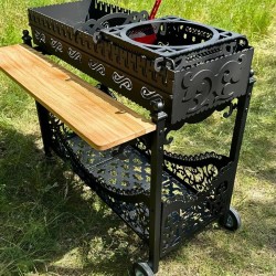 Grill-Mangal "Armada-2" auf Rädern, 4 mm Stahlstärke