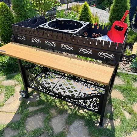 Grill-Mangal "Armada-2" auf Rädern, 4 mm Stahlstärke