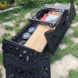 Grill-Mangal "Armada-2" auf Rädern, 4 mm Stahlstärke