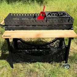 Grill-Mangal "Armada-2" auf Rädern, 4 mm Stahlstärke