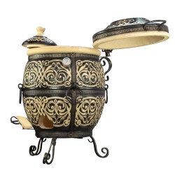 Tandoor Atlant Lehmofen von Lyrin24 Grand Tandyr BBQ Grill Sets wählbar Schamott