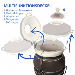 Lyrin24 Tandoor Ofen "Atlant" XXXL | Schamott-Keramik Gartengrill