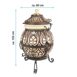 Tandoor Attika – Handmade Chamotte Clay Oven 135 kg | Outdoor BBQ Grill, Smoker & Bread Oven