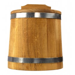 50L Holzgefäß zum Einlegen für Gemüsen, (Bottich) mit Deckel und Drückplatte.