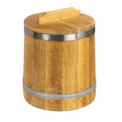 Holzfass 30L zum Einlegen für Gemüsen , (Bottich) mit Deckel und Drückplatte.